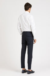 Camicia con collo diplomatico e polso doppio uso in dobby di cotone e viscosa bianco - Bianco | Giemme BrandsCorporate