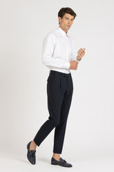 Camicia con collo italiano e polso doppio uso in esclusivo popeline di puro cotone bianco - Bianco | Giemme BrandsCorporate