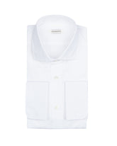 Camicia regular fit con collo francese in puro cotone doppio ritorto bianco - Bianco | Giemme BrandsCorporate