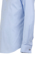 Camicia regular fit con collo francese in puro cotone doppio ritorto azzurro - Azzurro | Giemme BrandsCorporate