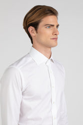 Camicia con collo francese in puro cotone doppio ritorto giro inglese bianco - Bianco | Giemme BrandsCorporate