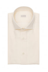 Camicia con collo francese in flanella di lana bianca - Collezione UOMO | Giemme BrandsCorporate