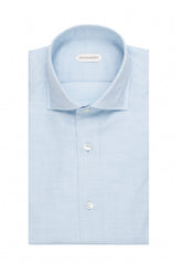 Camicia con collo francese in flanella di lana azzurra - Collezione UOMO | Giemme BrandsCorporate