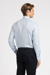 Camicia con collo francese in flanella di lana azzurra - Azzurro | Giemme BrandsCorporate