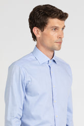 Camicia con collo francese in puro cotone giro inglese azzurro - Azzurro | Giemme BrandsCorporate