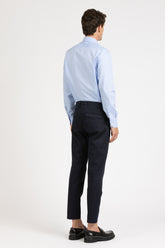 Camicia con collo francese in puro cotone giro inglese azzurro - Azzurro | Giemme BrandsCorporate
