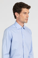 Camicia con collo francese in puro cotone giro inglese azzurro - Azzurro | Giemme BrandsCorporate