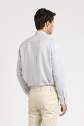 Camicia con collo francese in mussola di cotone grigia - Grigio | Giemme BrandsCorporate