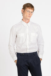 White pure pin point cotton shirt with italian collar - Man collection | Giemme BrandsCorporate