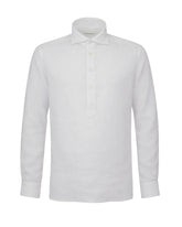 Polo regular fit in puro lino bianco - Bianco | Giemme BrandsCorporate