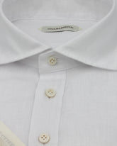 Polo regular fit in puro lino bianco - Bianco | Giemme BrandsCorporate