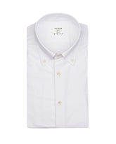Regular fit shirt with button-down collar in white high-performance Skinlike fabric - White | Giemme BrandsCorporate