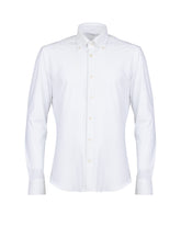 Regular fit shirt with button-down collar in white high-performance Skinlike fabric - White | Giemme BrandsCorporate