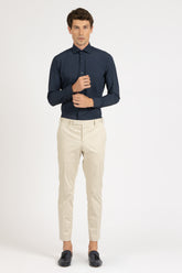 Camicia con collo francese in tessuto high performance Skinlike blu - Blu | Giemme BrandsCorporate
