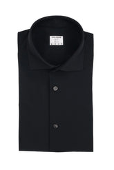 Camicia con collo francese in tessuto high performance Skinlike nero - Nero | Giemme BrandsCorporate