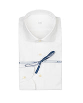 Camicia slim fit con collo francese in puro cotone bianco - Collezione UOMO | Giemme BrandsCorporate