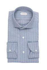 Light blue stretch cotton shirt with french collar - Last Chance Guglielminotti | Giemme BrandsCorporate