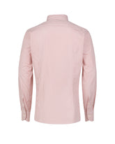 Camicia Regular Fit mit Button-Down-Kragen aus reinem weißen Baumwollstoff mit rosa Streifen - Rosa | Giemme BrandsCorporate