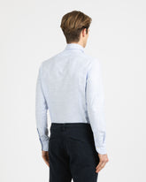 Camicia regular fit con collo francese in puro cotone armaturato sui toni dell'azzurro - Azzurro | Giemme BrandsCorporate