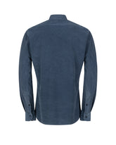 Camicia regular fit con collo francese in tessuto high performance Skinlike giro inglese blu - Blu | Giemme BrandsCorporate