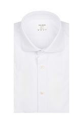 Camicia con collo francese in tessuto high performance Skinlike in twill bianco - Bianco | Giemme BrandsCorporate