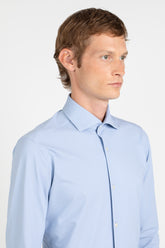 Camicia con collo francese in tessuto high performance Skinlike azzurro giro inglese - Azzurro | Giemme BrandsCorporate