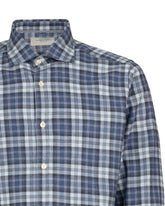 Regular-Fit-Hemd mit französischem Kragen aus reiner Baumwolle mit hellblauem Karomuster - Hellblau | Giemme BrandsCorporate