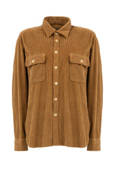 Beige garment dyed pure cotton corduroy over jacket - Man collection | Giemme BrandsCorporate