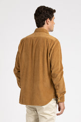 Over jacket in velluto di puro cotone tinto capo beige - Beige | Giemme BrandsCorporate