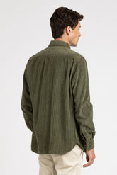 Over jacket in velluto di puro cotone tinto capo verde - Verde | Giemme BrandsCorporate