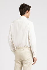 Camicia con collo francese in Vaiella di cotone e cashmere bianco - Bianco | Giemme BrandsCorporate
