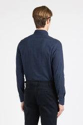 Camicia con collo francese in Vaiella di cotone e cashmere blu - Blu | Giemme BrandsCorporate