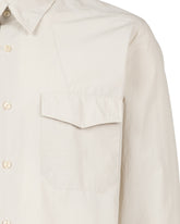 Camicia regular fit con collo italiano in puro cotone color corda - Beige | Giemme BrandsCorporate