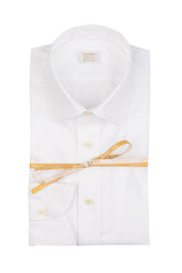 Camicia Wash and Wear con collo italiano in popeline di cotone bianco - Bianco | Giemme BrandsCorporate
