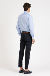Light blue Wash and Wear poplin cotton shirt with italian collar - Light blue | Giemme BrandsCorporate