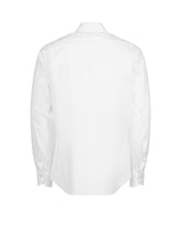 Camicia Wash and Wear regular fit con collo francese in popeline di cotone bianco - Bianco | Giemme BrandsCorporate