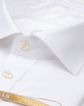 Camicia Wash and Wear regular fit con collo francese in popeline di cotone bianco - Bianco | Giemme BrandsCorporate