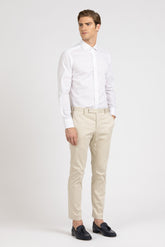 White Wash and Wear poplin cotton shirt with french collar - White | Giemme BrandsCorporate
