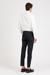 Camicia con collo francese in twill di puro cotone bianco - Bianco | Giemme BrandsCorporate