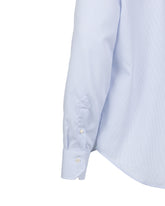 Camicia Wash and Wear comfort fit con collo francese in puro cotone micro-armaturato azzurro - Azzurro | Giemme BrandsCorporate