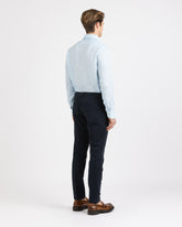 Camicia regular fit con collo francese in puro lino tinto capo azzurro - Azzurro | Giemme BrandsCorporate