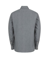 Regular-Fit-Hemd mit französischem Kragen aus grauem reinem Baumwolldenim - Graue Denim | Giemme BrandsCorporate