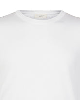 Regular fit crew-neck T-shirt in white drop-stitched knit - White | Giemme BrandsCorporate