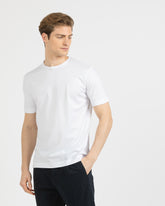 T-shirt regular fit in cotone piquet elasticizzato bianco - Bianco | Giemme BrandsCorporate