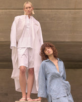 Oversized shirt jacket in pure organic cotton denim - Total look woman | Giemme BrandsCorporate