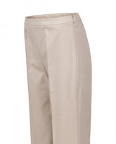 Pantaloni regular fit a gamba dritta in cotone elasticizzato beige - Beige | Giemme BrandsCorporate