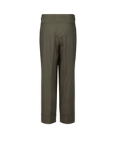 Over Fit gerade geschnittene Hose aus elastischer Baumwolle in Grün - Grün | Giemme BrandsCorporate