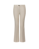 Pantaloni regular fit a trombetta in viscosa, lino e cotone elasticizzato beige - Collezione DONNA | Giemme BrandsCorporate