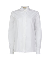 Regular fit tailored shirt in white stretch cotton -