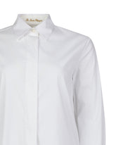 Regular fit tailored shirt in white stretch cotton -